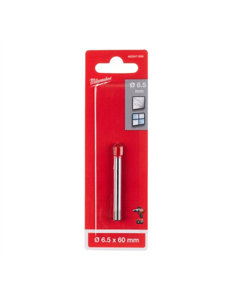 Burghiu pentru sticla si ceramica Milwaukee 6.5 x 60 mm cod 4932471856 - 1 buc
