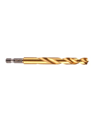 Burghiu Milwaukee Shockwave HSS-G TiN Red Hex pentru metal 10 mm - cod 48894723