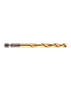 Burghiu Milwaukee Shockwave HSS-G TiN Red Hex pentru metal 6.5 mm - cod 4889471