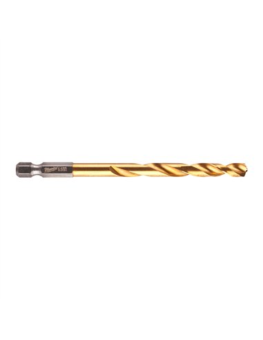 Burghiu Milwaukee Shockwave HSS-G TiN Red Hex pentru metal 6.5 mm - cod 4889471