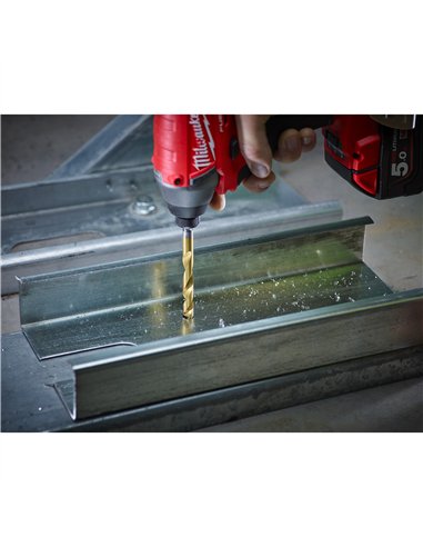 Burghiu metal Milwaukee Shockwave HSS-G TiN Red Hex 9 mm - cod 48894721