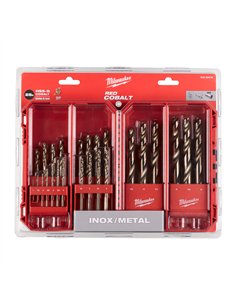 Set burghie Milwaukee Red Cobalt pentru metal HSS-Ground DIN 338 25 buc - cod 4932493868 2