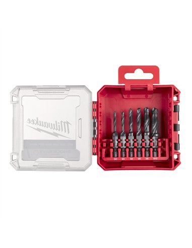 Set burghie si filetat Milwaukee HSS-G Combi 1/4 inch 6 piese cod 4932498267