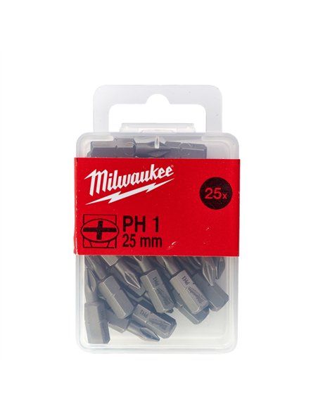 Biti PH - Milwaukee - PH 1 x 25 mm - 25 buc - cod 4932399586