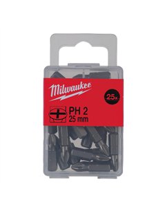 Biti PH - Milwaukee - PH 2 x 25 mm - 25 buc - cod 4932399587 2