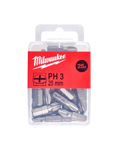Biti PH - Milwaukee - PH 3 x 25 mm - 25 buc - cod 4932399588