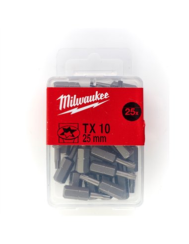Biti pentru surubelnita TX - Milwaukee - TX 10 x 25 mm - 25 buc - cod 4932399594