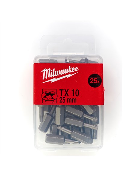 Biti pentru surubelnita TX - Milwaukee - TX 10 x 25 mm - 25 buc - cod 4932399594