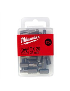 Biti pentru surubelnita TX - Milwaukee - TX 20 x 25 mm - 25 buc - cod 4932399596 2