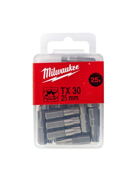 Biti pentru surubelnita TX - Milwaukee - TX 30 x 25 mm - 25 buc - cod 4932399599