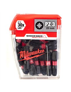 Biti PZ pentru surubelnite SHOCKWAVE IMPACT DUTY - Milwaukee - CD Tic Tac PZ3 x 25 mm (25 buc) - 10 buc - cod 4932430869 2