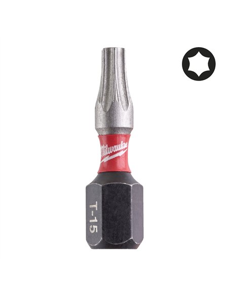 Biti TX pentru surubelnite SHOCKWAVE IMPACT DUTY - Milwaukee - CD Tic Tac TX15 x 25 mm (25 buc) - 10 buc - cod 4932430873