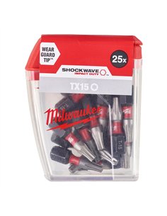 Biti TX pentru surubelnite SHOCKWAVE IMPACT DUTY - Milwaukee - CD Tic Tac TX15 x 25 mm (25 buc) - 10 buc - cod 4932430873 2