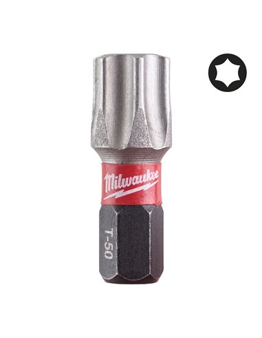 Biti TX pentru surubelnite SHOCKWAVE IMPACT DUTY - Milwaukee - CD Tic Tac TX50 x 25 mm (15 buc) - 10 buc - cod 4932430892