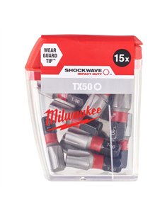 Biti TX pentru surubelnite SHOCKWAVE IMPACT DUTY - Milwaukee - CD Tic Tac TX50 x 25 mm (15 buc) - 10 buc - cod 4932430892 2