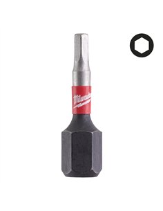 Biti Hex pentru surubelnite SHOCKWAVE IMPACT DUTY - Milwaukee - Shockwave Hex 2.5 mm x 25 mm - 2 buc - cod 4932430893