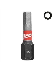 Biti Hex pentru surubelnite SHOCKWAVE IMPACT DUTY - Milwaukee - Shockwave Hex 4 mm x 25 mm - 2 buc - cod 4932430895