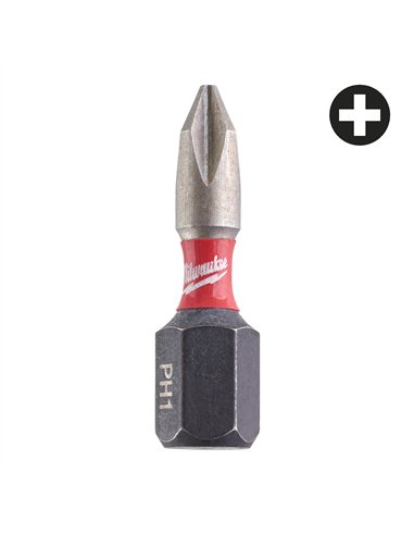 Biti PH pentru surubelnite SHOCKWAVE IMPACT DUTY - Milwaukee - Shockwave PH1 x 25 mm - 2 buc - cod 4932430850