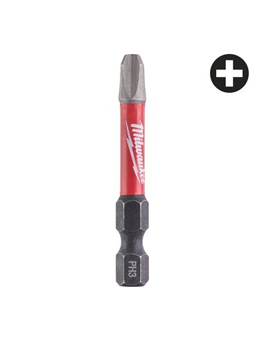 Biti PH pentru surubelnite SHOCKWAVE IMPACT DUTY - Milwaukee - Shockwave PH3 x 50 mm - 1 buc - cod 4932430858