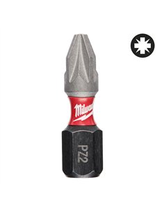 Biti PZ pentru surubelnite SHOCKWAVE IMPACT DUTY - Milwaukee - Shockwave PZ2 x 25 mm - 2 buc - cod 4932430863