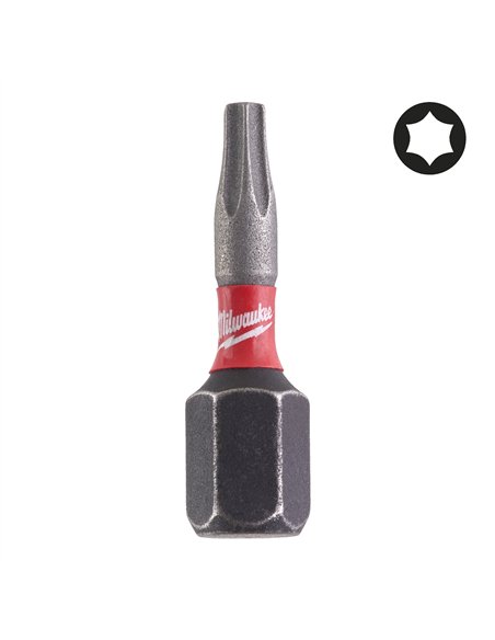 Biti TX pentru surubelnite SHOCKWAVE IMPACT DUTY - Milwaukee - Shockwave TX10 x 25 mm - 2 buc - cod 4932430871