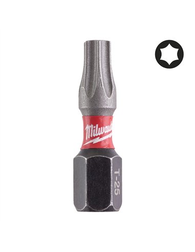 Biti TX pentru surubelnite SHOCKWAVE IMPACT DUTY - Milwaukee - Shockwave TX25 x 25 mm - 2 buc - cod 4932430879