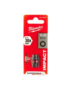 Biti TX pentru surubelnite SHOCKWAVE IMPACT DUTY - Milwaukee - Shockwave TX25 x 25 mm - 2 buc - cod 4932430879 2