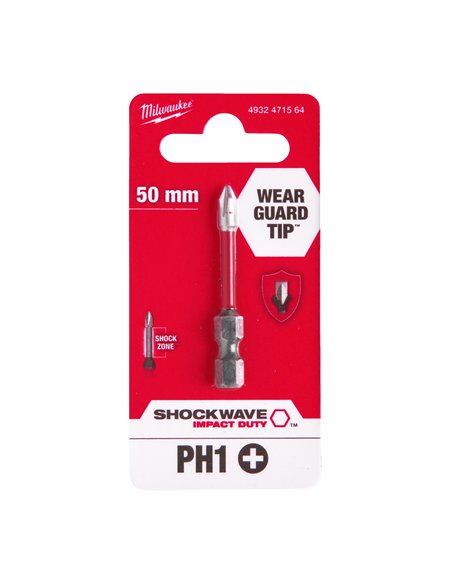 Biti PH pentru surubelnite SHOCKWAVE IMPACT DUTY - Milwaukee - cod 4932471564