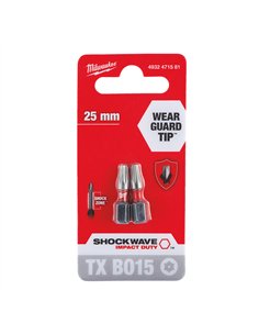 Biti TX BO pentru surubelnite SHOCKWAVE Impact Duty - Milwaukee - Shockwave TX BO15 x 25 mm - 2 buc - cod 4932471581 2