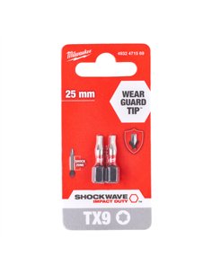 Biti TX pentru surubelnite SHOCKWAVE IMPACT DUTY - Milwaukee - Shockwave TX9 x 25 mm - 2 buc - cod 4932471569 2
