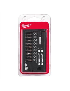 Caseta compacta cu biti pentru surubelnita - Milwaukee - Compact Set SL / PH / PZ - 12 buc - cod 4932399513 2