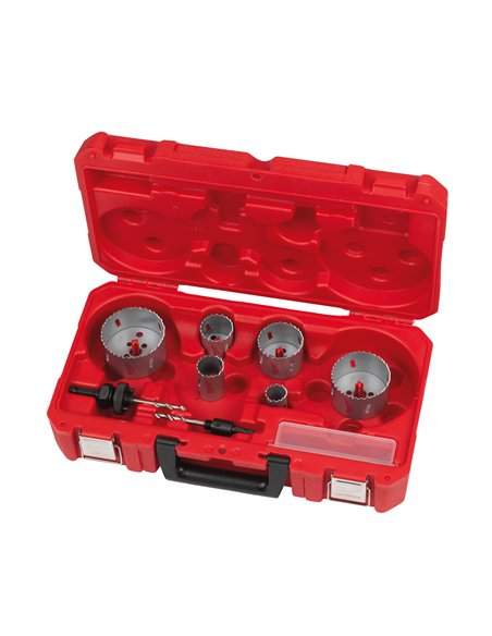 Carote Bi-Metal pentru contractanti - seturi - Milwaukee - Contractor Holesaw Set - 10 buc - cod 4932464719