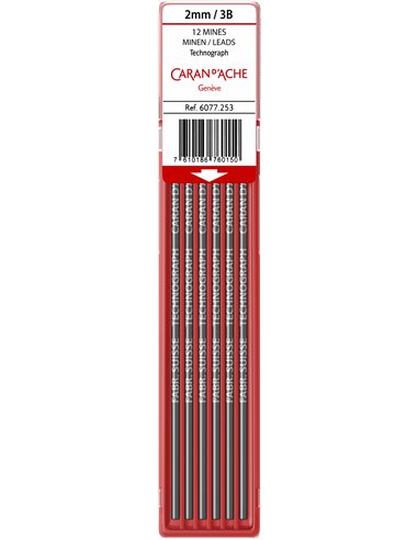 Mine creion 2 mm -3B - etui 12 buc  - Consumabile - CarandAche