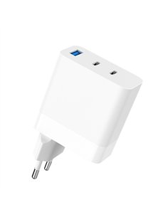 Incarcator Retea Cellara 65W USB A QC 3A + USB C PD 65W + USB C PD 65W - Alb