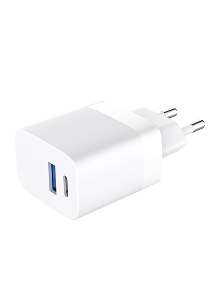 Incarcator Retea Cellara 15W Dual Usb A Qc 3A + Usb C Pd 25W - Alb