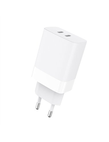 Incarcator Retea Cellara 35W Dual Usb C PD 35W + Usb C PD 35W - Alb