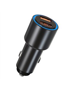 Incarcator auto 36W dual USB (USB-A QC 3A + USB-A QC 3A) marca Cellara (negru)