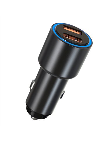 Incarcator auto 36W dual USB (USB-A QC 3A + USB-A QC 3A) marca Cellara (negru)