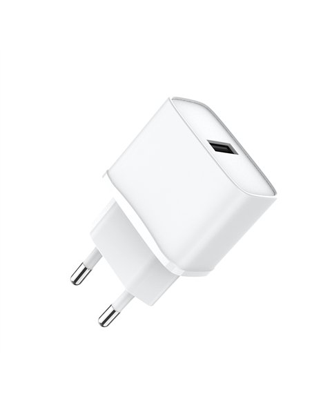 Incarcator Retea Cellara Usb A 2.4A Cu Cablu Detasabil Micro Usb - Alb