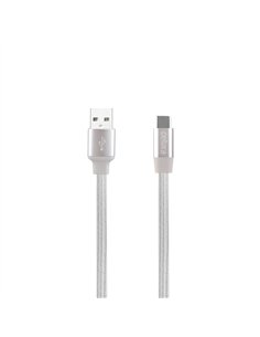 Cablu de date (USB - Type C) textil marca Cellara 1m argintiu