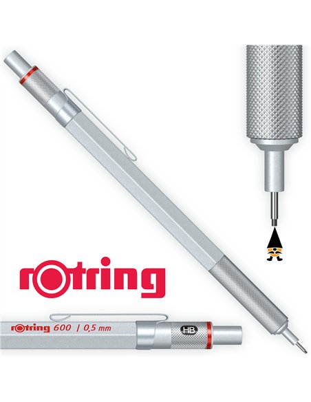 Creion Mecanic 0.5 Rotring 600 Silver