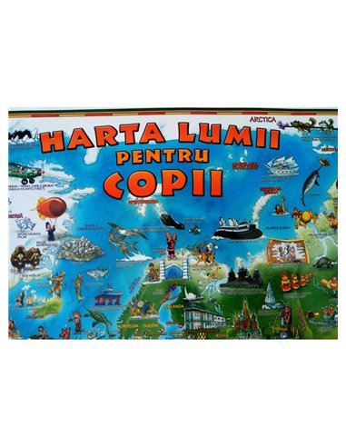 Harta lumii pentru copii| Editura Arthur