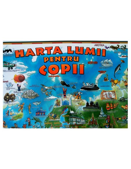 Harta lumii pentru copii| Editura Arthur