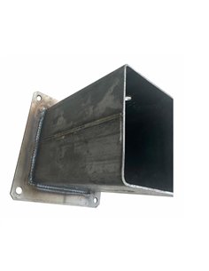 Suport metalic pentru stalpi din lemn dim 80x80mm talpa 125x125mm inaltime 100 mm 2