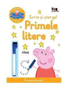 Peppa Pig: Exerseaza cu Peppa. Scrie si sterge! Primele litere [necartonat] - Neville Astley | Vlad Si Cartea Cu Genius