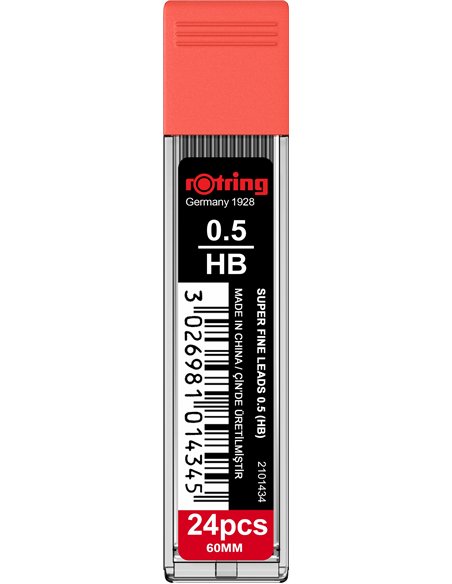 Mine 0.5 HB pentru creion mecanic Rotring SFL  - Etui 24 buc