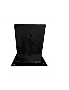 Suport metalic pentru stalpi din lemn dim 100x100mm talpa 142x142mm inaltime 140 mm vopsit electrostatic RAL 9005 negru