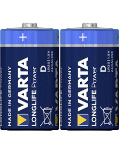 Baterii alcaline Varta Longlife Power D (LR20) blister 2 bucati. Baterie cilindrica