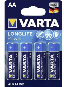 Baterii alcaline Varta Longlife Power AA - pachet blister 4 buc. Baterie cilindrica