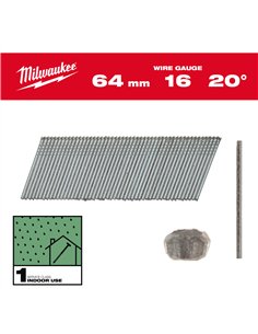 Cuie finisaj 16G - Milwaukee - 16G / 20° / 64 mm / G / SC1 - 2.000 pc - cod 4932492586